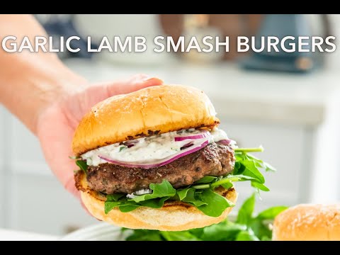 Garlic Lamb Smash Burgers with Tzatziki Sauce - Burger Game will Never be the Same!