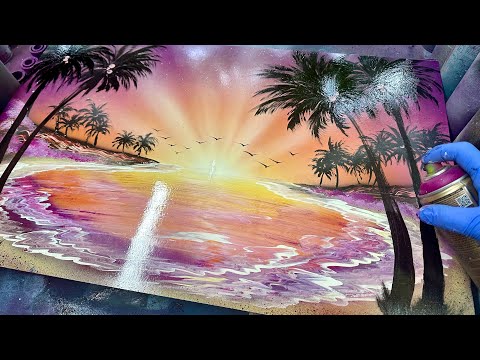 Candy Laguna Sunset - SPRAY PAINT ART by Skech