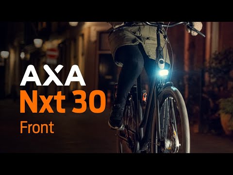 The AXA Nxt is a 30 lux dynamo front light with a Steady light function