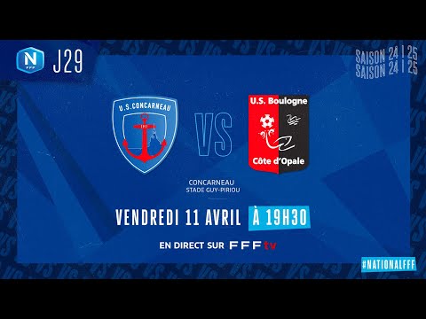 J29 I US Concarneau vs US Boulogne CO en replay (1-1) I National FFF 2024-2025