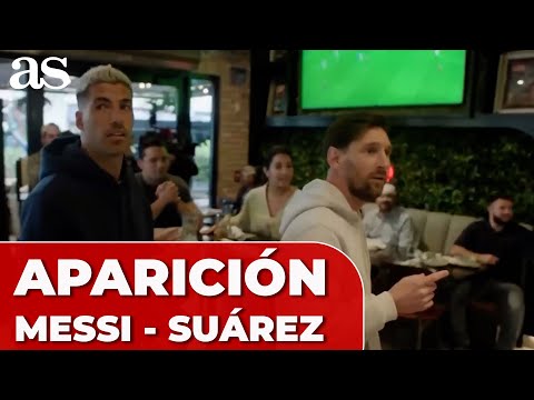 MESSI y SUÁREZ aparecen de SORPRESA en un bar de MIAMI: la REACCIÓN de la gente es tremenda