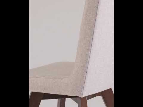 Стул "Марли" (Рогожка Светло-серая/Дерево цвет орех)/SG/Mrt