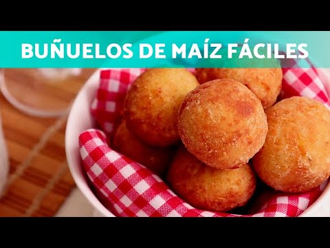 Buñuelos de MAÍZ con QUESO 🧀 Receta FÁCIL y DELICIOSA