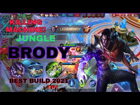 KILLING MACHINE! NEW BUILD JUNGLE BRODY - BEST BUILD AND EMBLEM 2021 | Mobile Legends Bang Bang