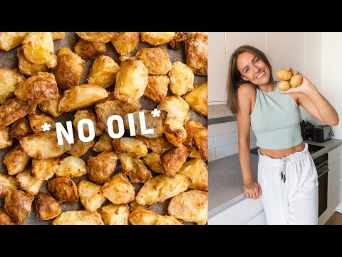 How to make CRISPY POTATOES without oil *no air fryer*