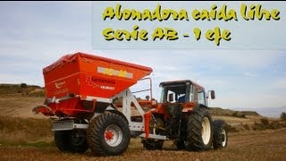 preview picture of video 'Abonadora caída libre | fertilizer spreader | épandeur d'engrais AB-60 - Santamaría'