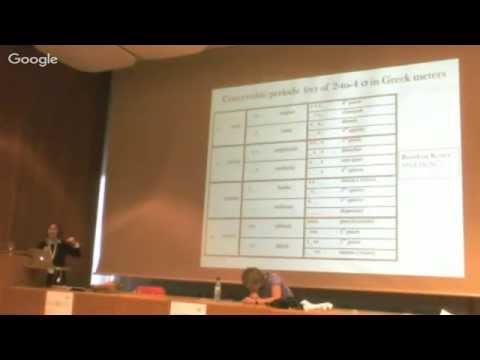 Donca Steriade: The Tribrach Law in Ancient Greek (Plenary Talk ICGL12)
