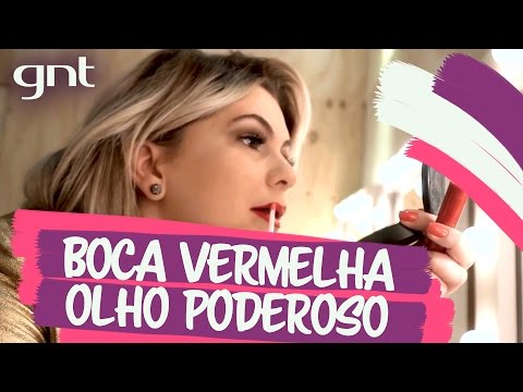 Make batom vermelho e olho poderoso | Alice Salazar