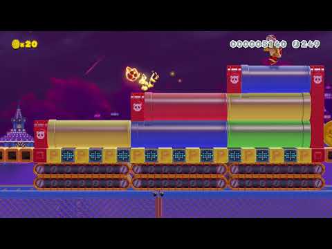 ★☆ The cargo train of Bowser ☆★ by EL SEÑOR C 🍄 Super Mario Maker 2 😶 No Commentary　#acm