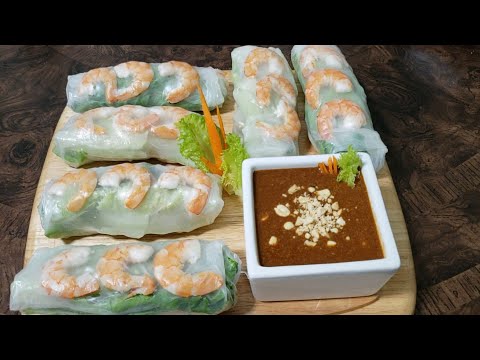 VIETNAMESE ROLLS WITH HOISIN SAUCE AND PEANUT BUTTER [ Cook With Me ]