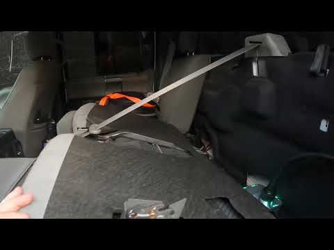 How to fold rear seat down in a newer F250