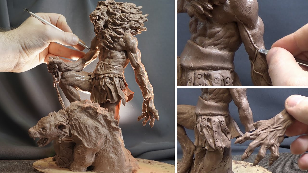 sculpture timelapse beast king by stecca