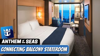 Anthem of the Seas | Connecting Balcony Stateroom Tour & Review 4K | Royal Caribbean