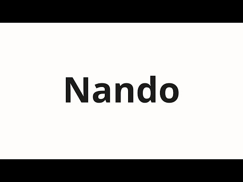 How to pronounce Nando | Нандо (Nando in Russian)