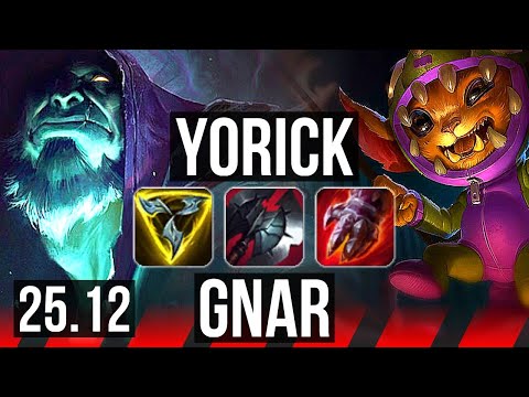 YORICK vs GNAR (TOP) | Rank 7 Yorick, Dominating | EUW Challenger | 25.12
