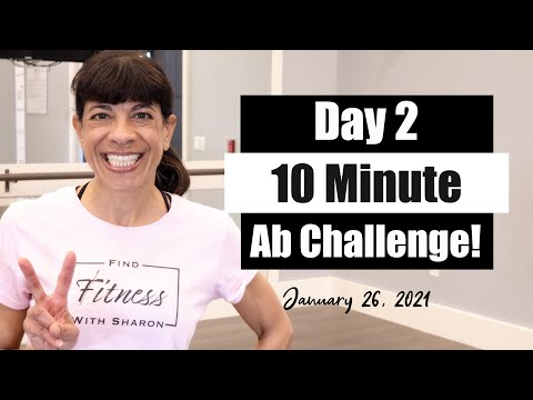 10 Minute Ab Workout Challenge Day 2! Women over 40!