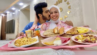 اول فطار ف بيتنا يوم الصباحيه????♥️يا تري رد فعل جوزي ايه????♥️