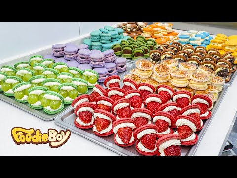 Fantastische bunte Makronen! Professioneller Patissier in Korea