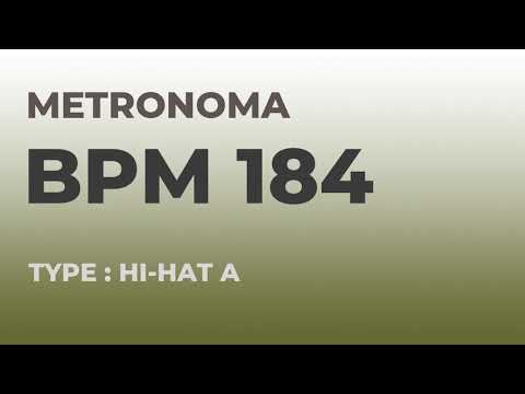메트로놈 | BPM 184 | Metronome | Type : Hi-Hat A