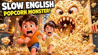 Download lagu The Popcorn Monster Took Over Tom’s House! | Slow English Story A2 mp3