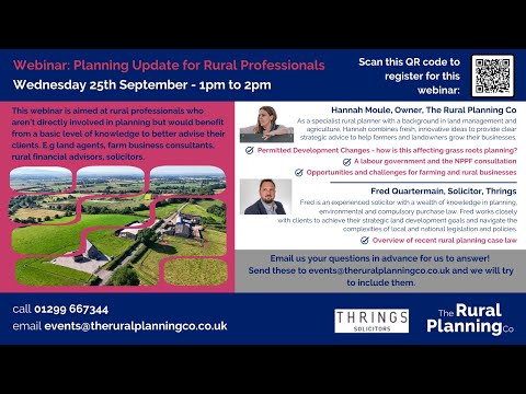 TRPC Webinar Planning Update for Rural Professionals Sept 24