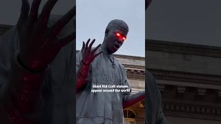 Kid Cudi statues appear in Paris and Long Beach as the rapper released “INSANO”. 📹 by @TheSaintLeon