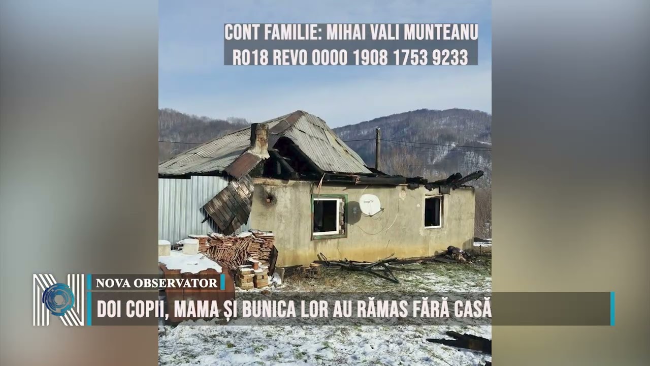 DOI COPII, MAMA ȘI BUNICA LOR AU RĂMAS FĂRĂ CASĂ
