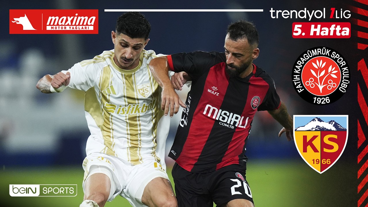 Fatih Karagümrük - Kayserispor | Week 5 Match HIGHLIGHTS | Trendyol 1. Lig - 2026/27
