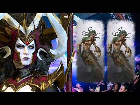 Morathi & The Girls! Dark Elves vs Greenskins - Total War Warhammer 3