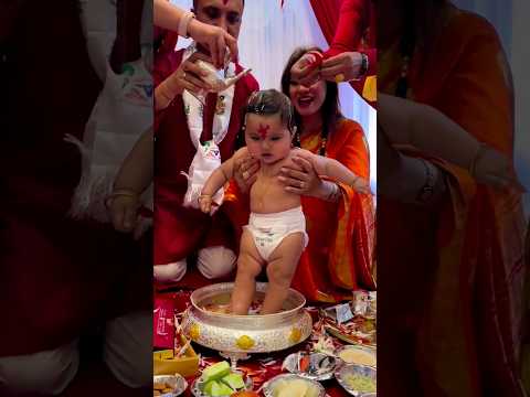 Pasni pooja|Rice Feeding Ceremony 😍🤗 #pasni #baby #cute #cutebaby