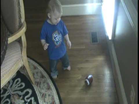 J. B. walks...  to the music of angry birds...