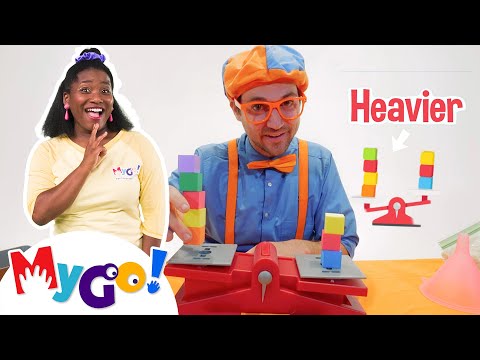 Blippi Learns About Weight | Blippi Full Episodes | MyGo! Sign Language For Kids | ASL