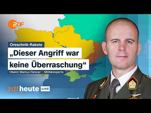 Oberst Reisner: Warum Putin seine Angriffe auf die Ukraine verschärft | ZDFheute live