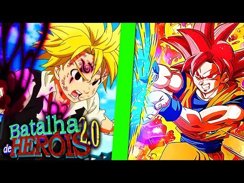 Minecraft BATALHA DE HERÓIS 2.0 - MELIODAS vs GOKU ! A BATALHA MAIS ÉPICA DE TODAS !!