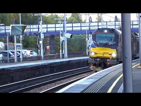 68023 'Achilles' & 68025 'Superb' DRS Pass Motherwell 23/10/16