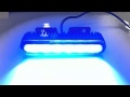 Modrý LED predátor 12/24V - 6x 3W / ECE R65 (142x30x35mm) - Video Youtube