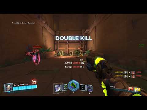 Paladins Androxus flick shots in shooting range