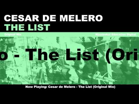 Cesar de Melero - The List (Original Mix)