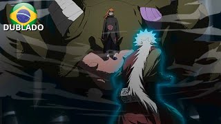 Jiraiya vs Pain Dublado - Jiraiya usa Modo Sábio e Rasengan contra Pain | Naruto Shippuden Dublado