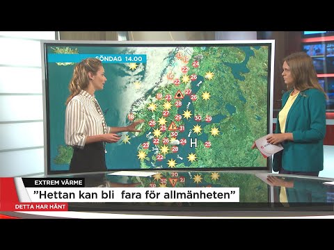 SMHI varnar för extrem värme - Nyheterna (TV4)