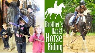 Brother's Back to Horse Riding! | Crazy8Family