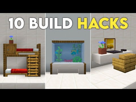 Minecraft 10 Build Hacks Bedrock & Pocket Edition 1.20 | Bedroom Furniture Ideas | MCPE,PS4,Xbox |