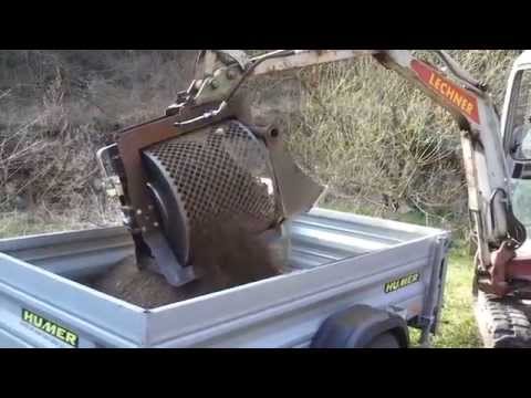Lechner Sieblöffel kaufen Minibagger Anbaugerät M 2000 screening bucket excavator CUCHARA CRIBADO EXCAVADORA