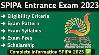 SPIPA Entrance Exam Guidance | spipa entrance exam syllabus 2023