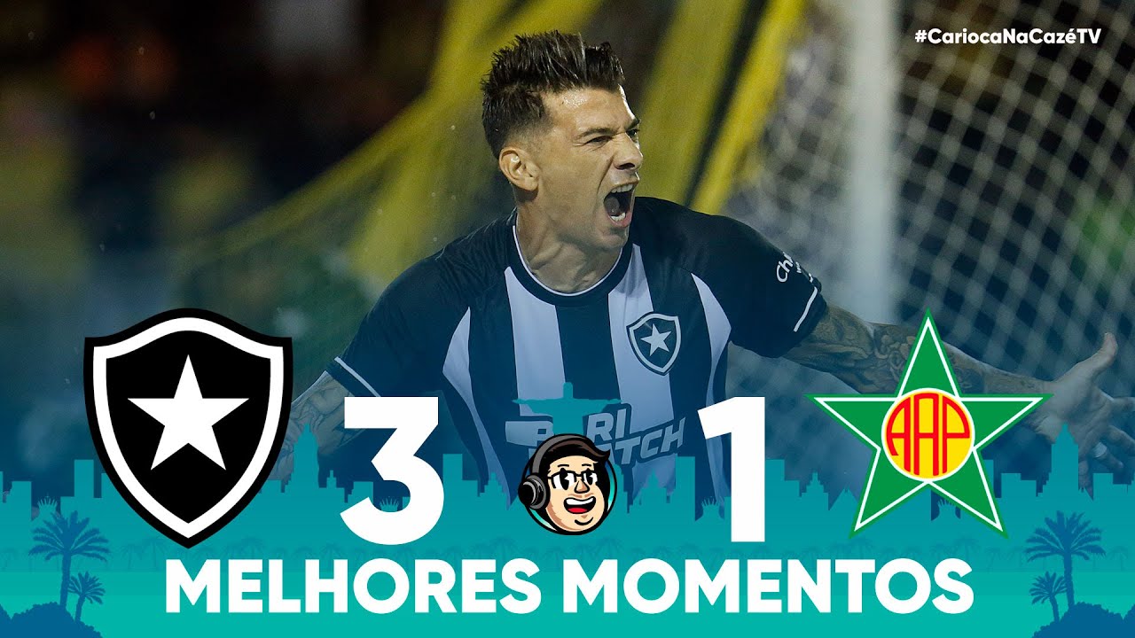VÍDEO | Gols e melhores momentos da vitória do Botafogo sobre a Portuguesa por 3 a 1