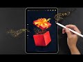 Present Box Easy To Follow Procreate Drawing Tutorial
