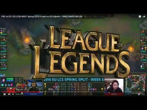 EU LCS VOD Review of FNC vs G2 on Week 6 Day 1 by IWDominate