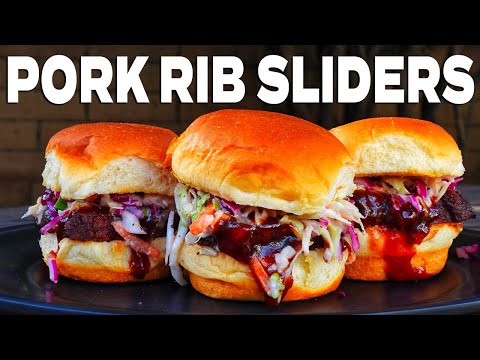 Country Style Pork Rib Sliders Smoked On The Pit...