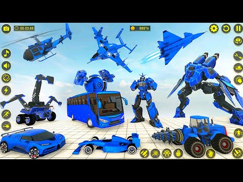 Multi robot car transformation Formula car helicopter drone bus air jet Part.2