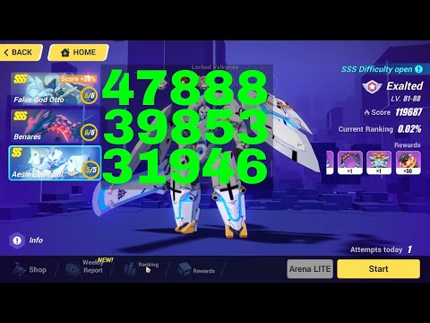 Honkai Impact 3 Exalted MA Top 100 - SSS False God Otto, SSS Benares, Heimdall [119687] (8/10/2023)